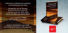 Invitación presentación del libro en Conil